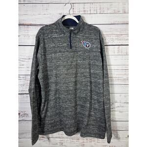 Tennessee Titans NFL Team Apparel Quater Zip Pullover Fleece Men's 2XL Gray